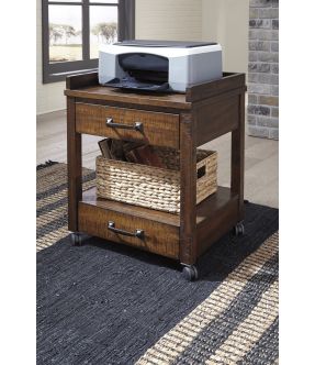Wooden Side Table with 2 Drawers and Shelves - Fentona